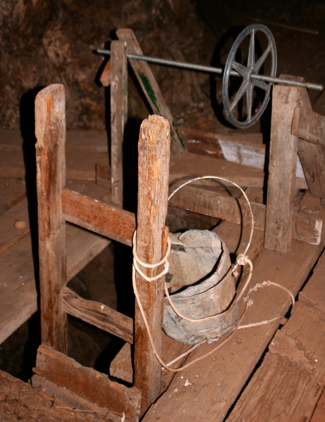 Inside a mine (still being worked?)