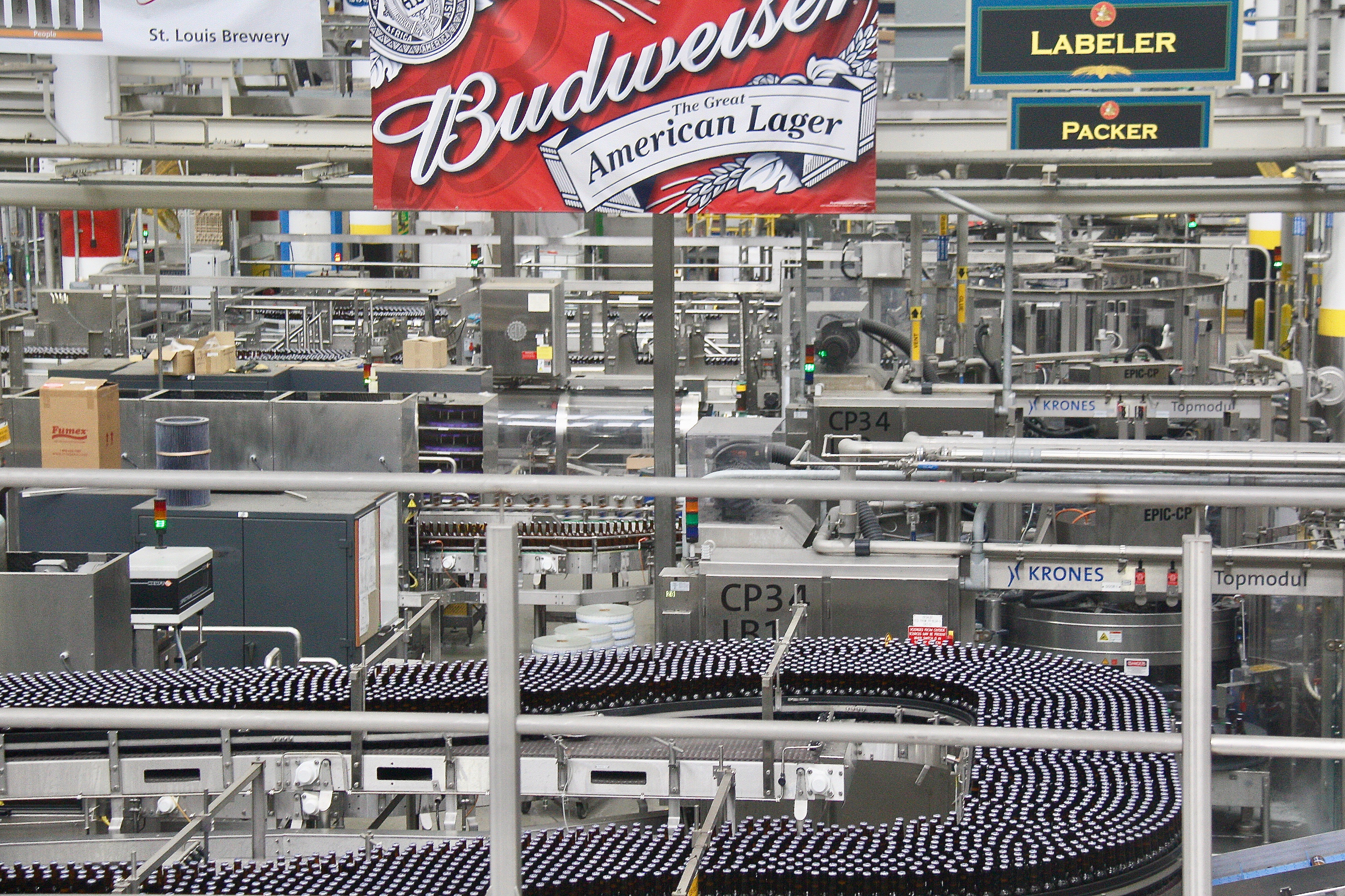 One of the Bottling Lines Inside the Bevo Building